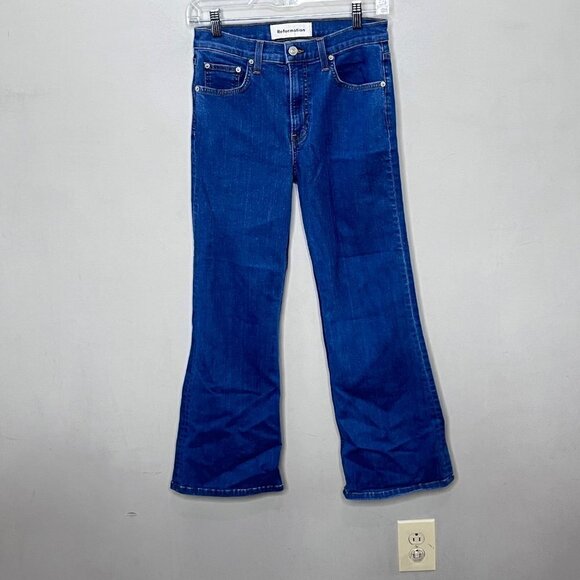Reformation PJ Jean Cropped Flare‎ Denim- Size 28 - Picture 1 of 5